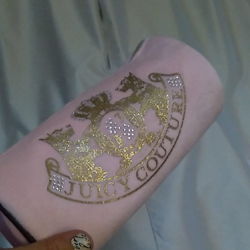 Juicy Couture Light Pink with Gold Crest and Crystal Accents